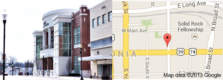 Gastonia Conference Center contact information banner